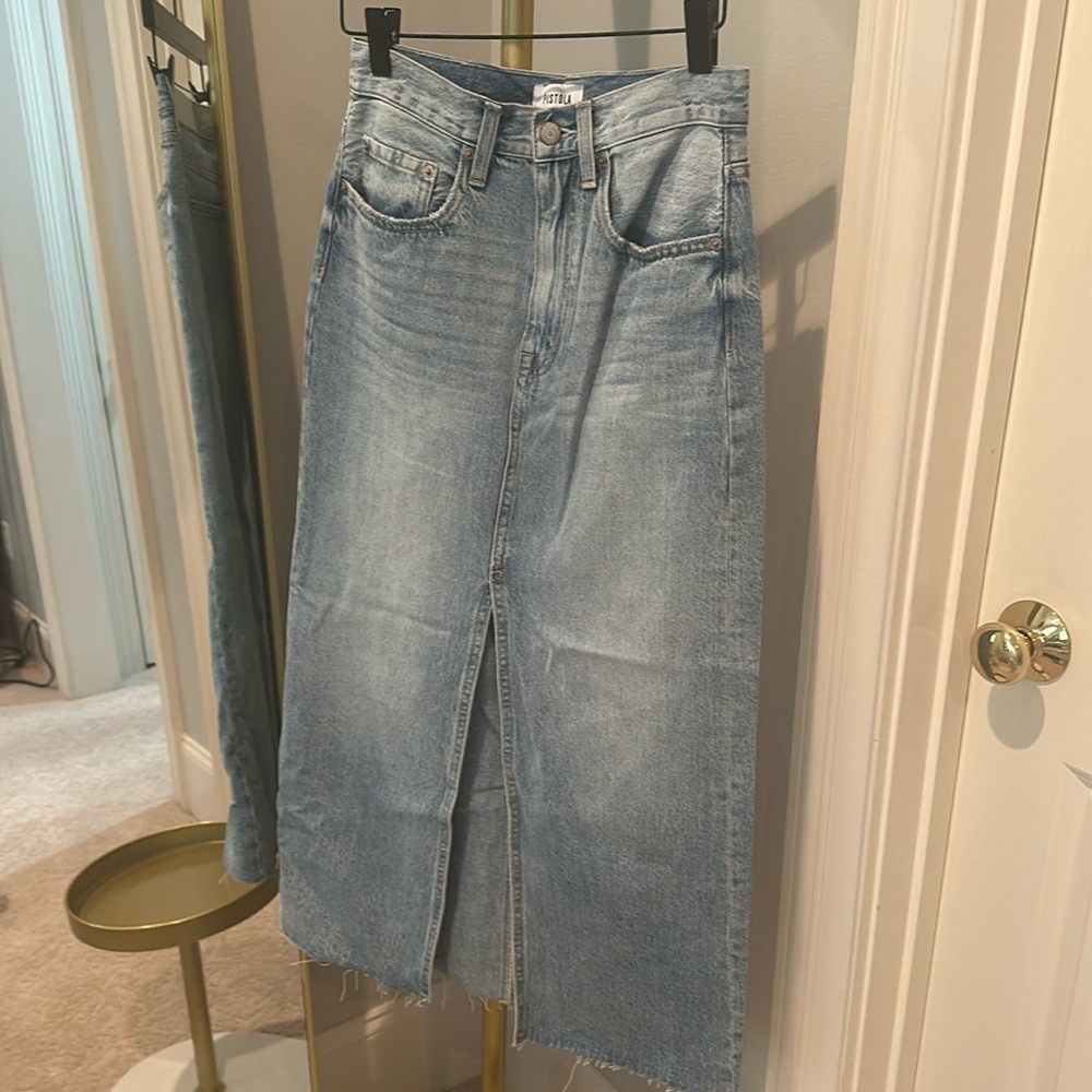 Pistola Alice midi denim skirt